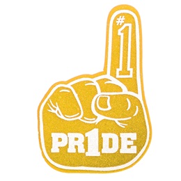 #1 Pride Foam Hand - Yellow/Black