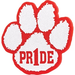 Foam "Pride" Paw Mitt - Red/White