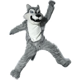 Gray Wolf Mascot Costume