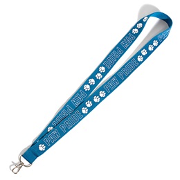 Blue Lanyard with 3-D Paw Pride Imprint