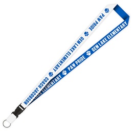 Two-Tone Personalized Lanyard - Two Mascots