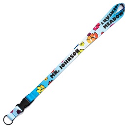 Personalized Full-color Neck Strap - Neon Paws