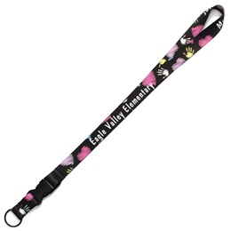 Personalized Full-color Neck Strap - Hearts and Hands