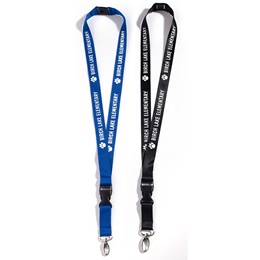Smooth Custom Lanyard with J-hook and Safety Release