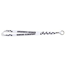 Customized Full-color Lanyard - Black Paws