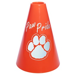 Orange/White Paw Pride Megaphone