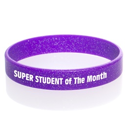 Custom Glitter Wristband - Purple