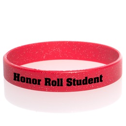 Custom Glitter Wristband - Red