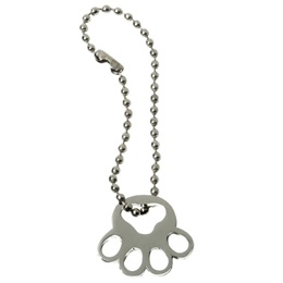 Silver Paw Charm with Chain