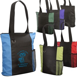 Tall Color Block Custom Tote Bag