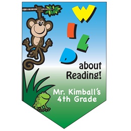 Wild About Reading Custom Pennant Banner