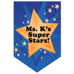 Gold Star Custom Pennant Banner