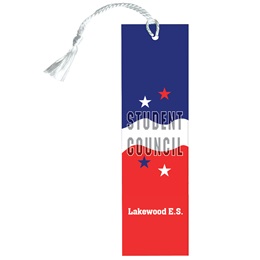 Custom Bookmark - Red, White, and Blue Student Council