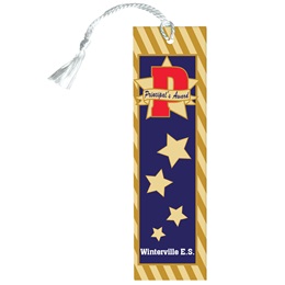 Custom Bookmark - Gold Star Principal's Award