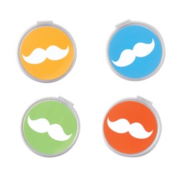 Clip-on Bookmarks - Neon Mustaches