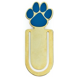 Paw Clip Bookmark - Gold/Blue