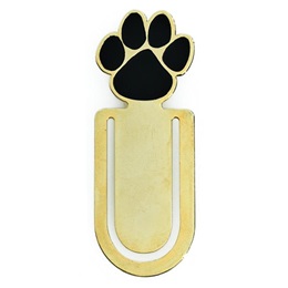 Paw Clip Bookmark - Gold/Black