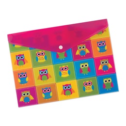 Poly Folder With Snap - Owls