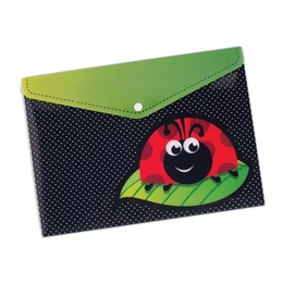Poly Folder With Snap - Ladybug