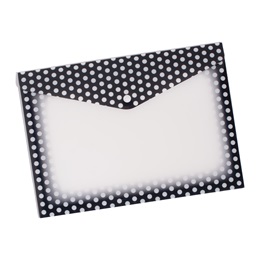 Poly Folder With Snap - Black and White Dots
