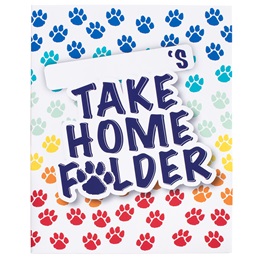 Take Home Homework Folder - Multi-color Paws