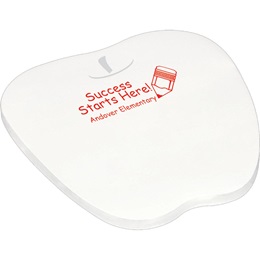 4" by 4" Die Cut Adhesive Apple Notepad