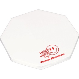 4" by 4" Die Cut Adhesive Octagon Notepad