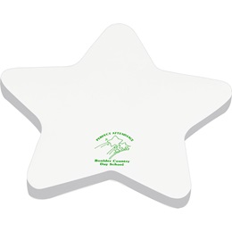 4" by 4" Die Cut Adhesive Star Notepad