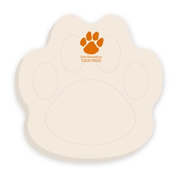 3" x 3" Die-cut Paw Custom Sticky Notes