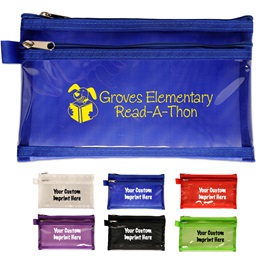 Custom Twin Pocket School Supply Pouch