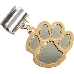 Pencil Charm - Silver/Gold Paw