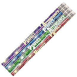 Attendance Pencil - Perfect Attendance Fireworks