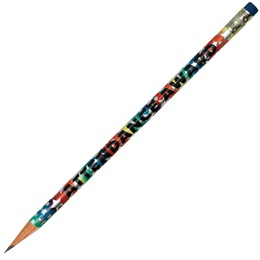 Attendance Pencil - Colored Holographic Stars