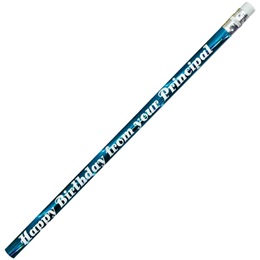 Birthday Pencil - Holographic Swirl Happy Birthday From Your Principal