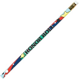 Honor Roll Pencil - Colorful Stars and Swirls