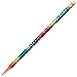 Motivational Pencil - Welcome to Our School Holographic Rainbow