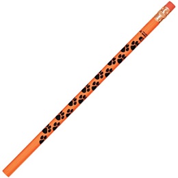 Paw Print Pencil - Orange/Black