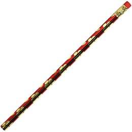 Paw Pride Pencil - Red With Gold Holographic Paws