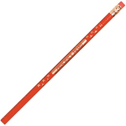 Principal's Award Pencil -  Orange With Gold Stars