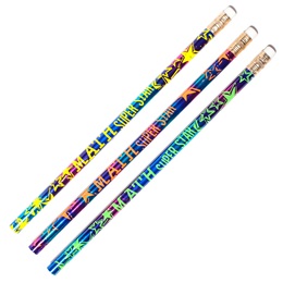 School Subject Pencil -  Math Super Star Neon