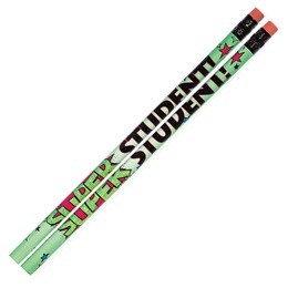 Motivational Pencil -  Green Super Student Superhero