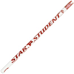 Motivational Pencil - White/Red Star Student