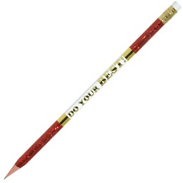 Sharpened Test Taking Pencil - Do Your Best Red Sparkle