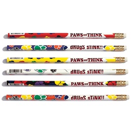 Anti-drug Pencil - Paws and Think, Drugs Stink