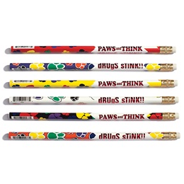 Anti-drug Pencil - Paws and Think, Drugs Stink