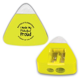 Custom Triangle Pencil Sharpener With Built-in Eraser