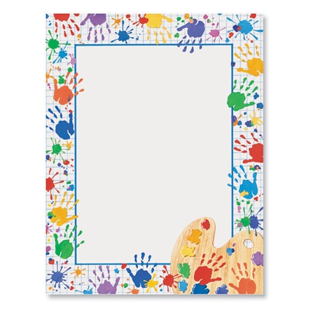 Handprints Border Printable Papers | Anderson's