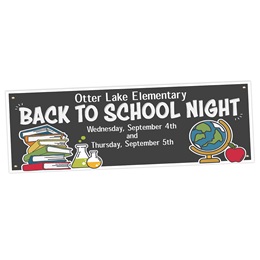 Back to School Night Horizontal Indoor/Outdoor Custom Banners