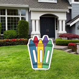 Crayon Cluster Yard Sign