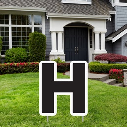 Alphabet Yard Signs - Letter H